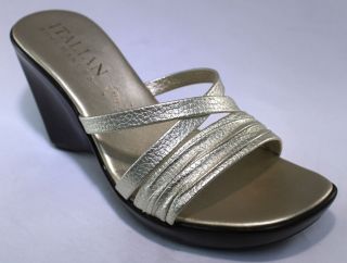 Italian Shoemakers 4722S0 PLATINUM Metallic Gold Wedge Slide Sandal 