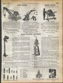 1925 AD Manley Weaver Auto Cranes Wrecker Wrecking Tow Truck Lift