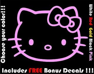 Hello Kitty Decal Car Window Sticker Laptop decal Free Bonus With Buy 