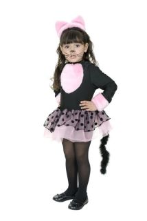 Miss Kitty Cat Kitten Animal Black Pink Cute Dress Up Halloween Child 
