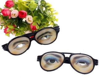 Funny Novelty Plastic Spectacle Glasses Weird Eyeglasses Joke Gag 