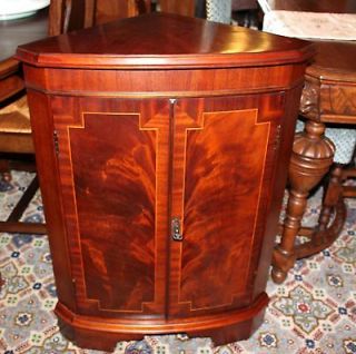 Gorgeous English Antique Mahogany Corner Cabinet