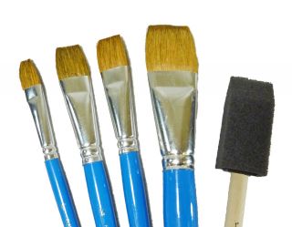 21207 Plaid Oil & Acrylic Flat Craft Tole Paint Brushes Set Blending 