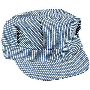 HICKORY STRIPED 100% COTTON TRAIN ENGINEER CAP HAT XL