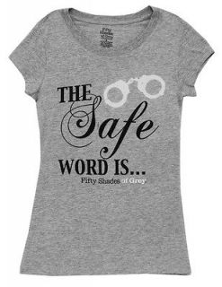   Shades Of Grey The Safe Word E L James Juniors Babydoll T Shirt Tee