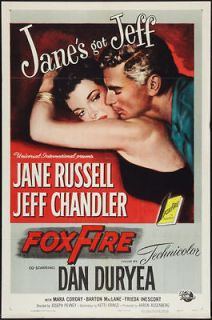 Newly listed Original Movie Poster Foxfire Jane Russell 1955 1 sht