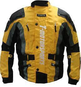 Mens Yellow Enduro Armor Jacket Motorcycle Touring Dual Sport Dirt 