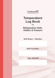 TEMPERATURE RECORD BOOK . FRIDGE / FREEZER / CHILLER