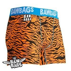 Bawbags Mens Tiger Boxers   Orange