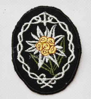 GERMAN WH HEER WWII MOUNTAIN TROOPS EDELWEISS SLEEVE PATCH INSIGNIA 
