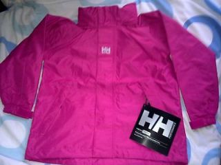 Helly Hansen Girls Jacket, Hooded, Waterproof, Windproof, New, Age 7 