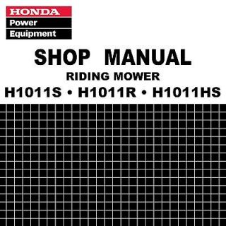 Honda H1011 1011 Riding Mower Service Repair Manual 61772611