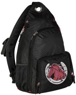 Horse Lover Sling Backpack BEST SINGLE STRAP Cute Horseshoe Design 