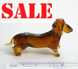   Dog Murano Glass Russian Art Artisan Figurine Statue Dog Dachshund