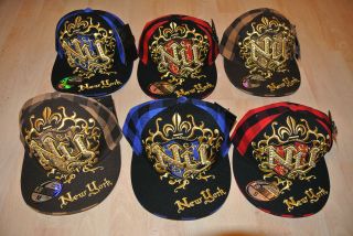 Bling Jewelry Cap New York GOLD Hip Hop Studs Rhinestone spike Hat 