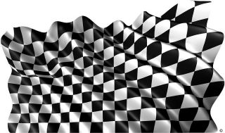Checkered racing flag rv motorhome trailer vinyl graphic decal mural