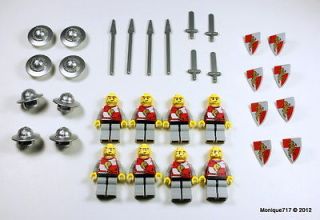 LEGO KINGDOMS CASTLE Lion Minifig Minifigure LOT x8 Men Shields 