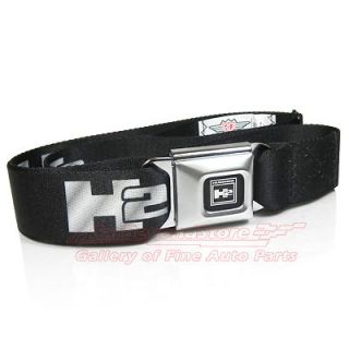 Hummer H2 Logo Auto Seatbelt Buckle Black Belt, New Licensed Product 