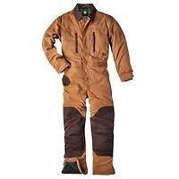   John Deere Mens Storm Cotton Insulated Coveralls Brown Size L