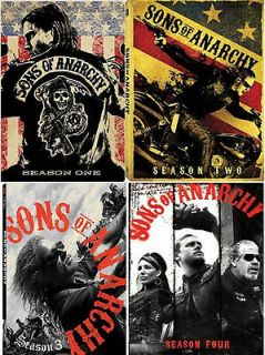 NEW DVD SET SONS OF ANARCHY SEASONS 1 4 1 2 3 & 4 BRAND NEW