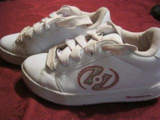 Girls Pink & White Heelys Skate Shoes Size 6