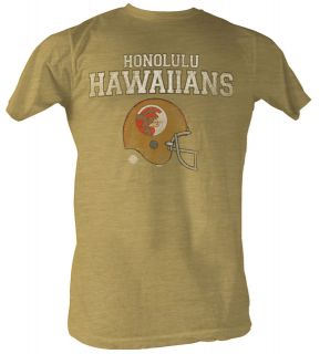 World Football League T Shirt – Honolulu Hawaiians Adult Khaki 