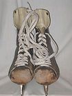   RUSTIC PRIMITIVE HOCKEY SKATES BROWN SCUFFED LEATHER HYDE SZ