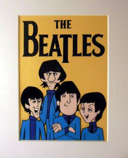 Beatles Lennon Ringo McCartney Harrison Hand Painted Animation Art 