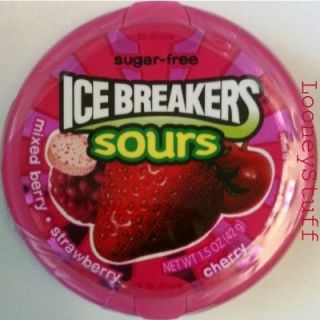 ICE BREAKERS SOURS BERRY CHERRY STRAWBERRY 16 Packs