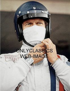 STEVE MCQUEEN OPEN FACE HELMET PIERCING EYES @ LeMANS AUTO RACING 