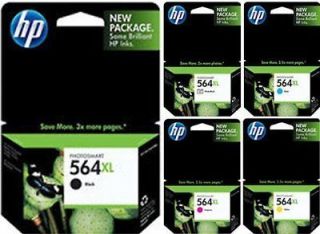 Packs Genuine New HP 564 XL High Yield Ink Cartridge Combo