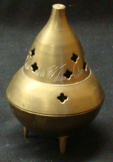 vintage brass incense burner in Collectibles