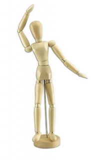   Wooden Human Mannequin (Unisex) 8 Inches Tall, 12 Female/Male Manikin