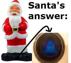 Magic Answer Me Santa Statue Ball Toy Age 8 up