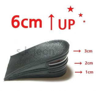 Height Increase shoe Inserts Insoles Heel Lifts Pads 6cm 3 Layers Air 