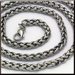 cool cable rope chain stainless steel necklace 26 4mm new