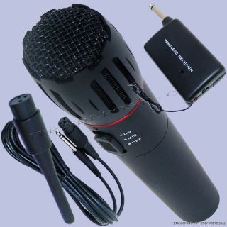 NIB wired / cordless,wirel​ess karaoke DJ FM Microphone,Fr priority 