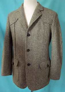 Vtg 1970s 80s Wool Tweed Norfolk Style JACKET, English Country Gent 