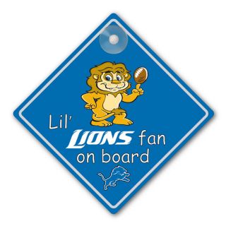 Detroit Lions Fan Car Window Baby On Board Sign Infant