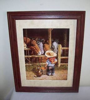 Lil Cowboy&Horses picture For Interior Home Decor