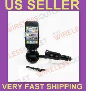 IPHONE 3GS 4G IPOD CAR CHARGER FM TRASMITTER CAR KIT