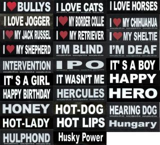   2x speaking labels for Julius K9® IDC + Power + TPP dog harness