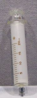 Standard Interchangeabl​e Glass 20cc Syringe VINTAGE