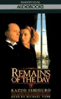 The Remains of the Day Set by Kazuo Ishiguro 1990, Cassette, Abridged 