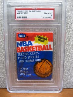 1986 Fleer Basketball Pack PSA 8 Possible Michael Jordan Rookie RC