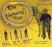 1940s Ken Maynard Western Cowboy Rope Trick Toy in Original Packaging