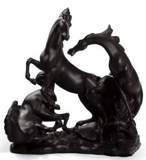 LLADRO Porcelain (Free Worldwide Postage) Horses group (black 