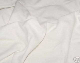 Raw Silk NOIL Fabric NATURAL WHITE 1/2 yard remnant