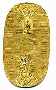 1714 Kyoho Koban Kin GOLD COIN MINT REAL PROVED