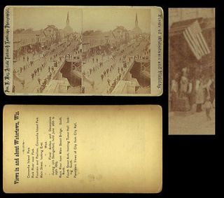 WATERTOWN, WI PARADE, CIGAR STORE INDIAN, STEREOVIEW #B